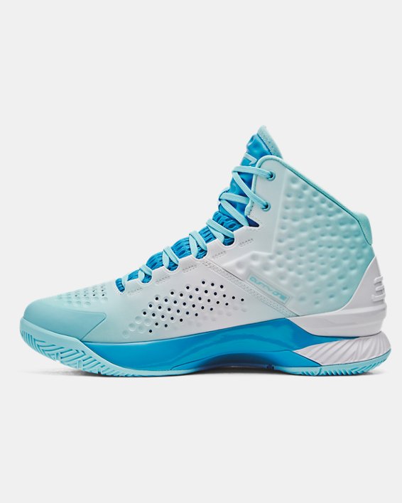 Unisex Curry 1 Retro Basketball Shoes in Blue image number 1